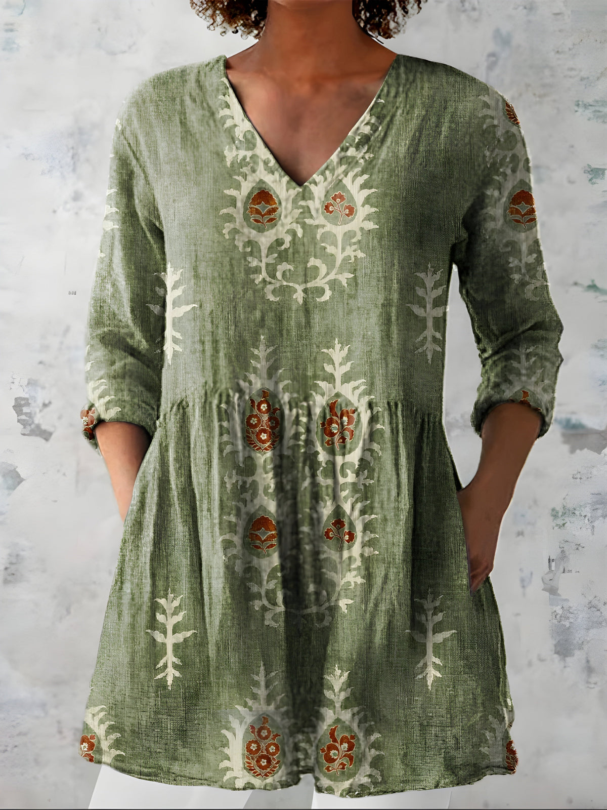 Everly | Blusa Lunga con Scollatura a V