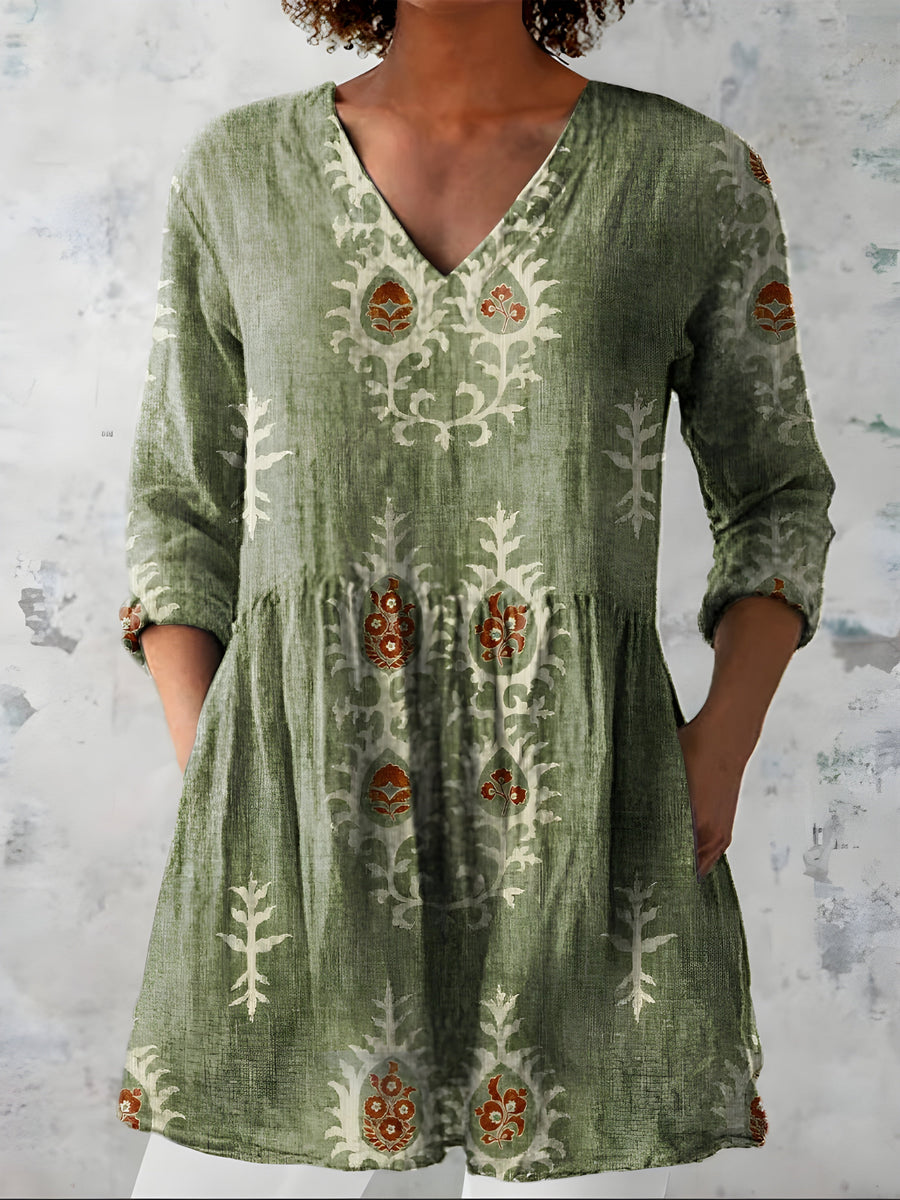 Everly | Blusa Lunga con Scollatura a V