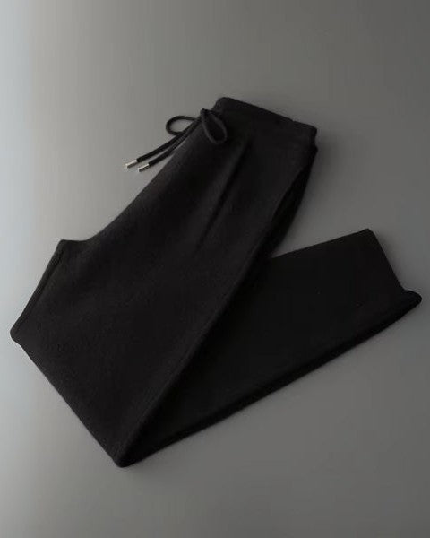Pantaloni Uomo in Cashmere da Relax Morbidi Drappeggio Fluido