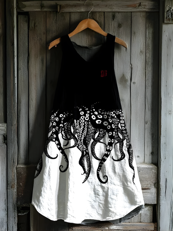 Abito in Lino con Tentacoli di Polpo
