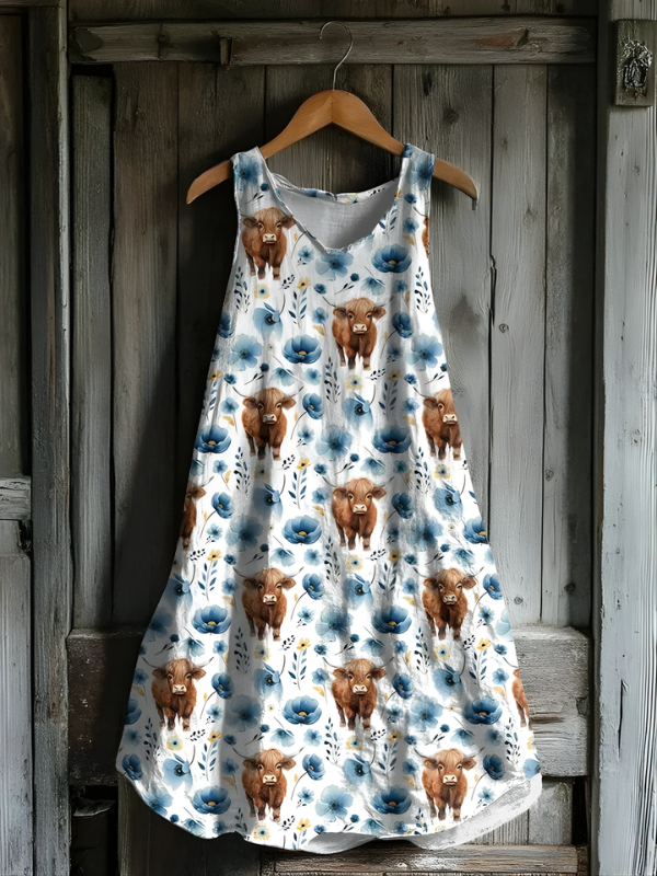 Abito Rustico con Mucca delle Highlands