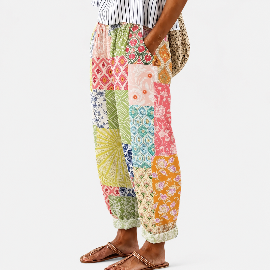 Pantaloni Comfort Mosaic Bloom