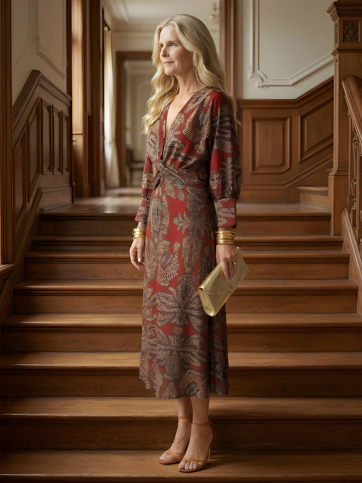 Alisson | Abito Midi Elegante a Portafoglio