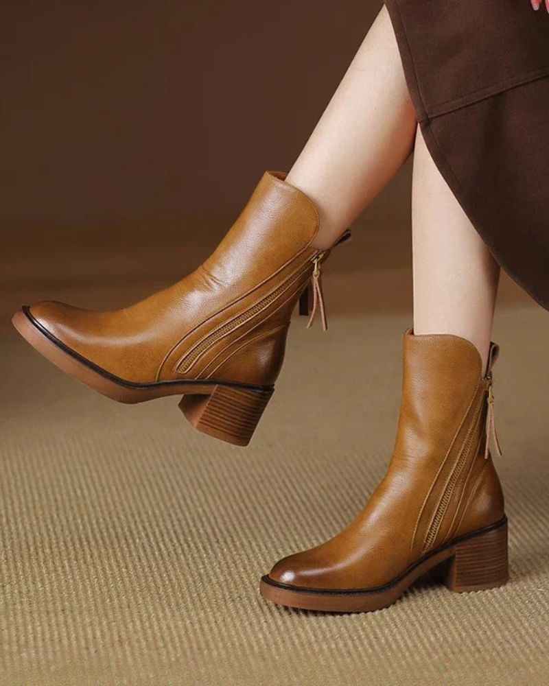 Valorine™ | Stivali Neri con Tacco Comodo, Eleganti e Senza Tempo