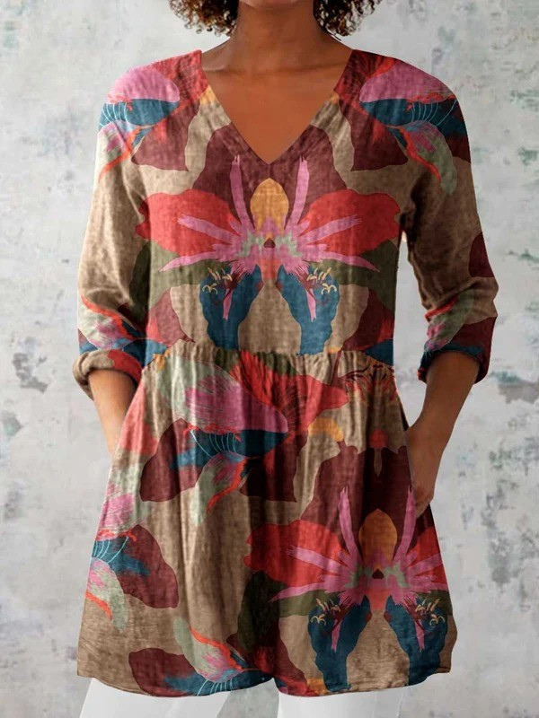 Harmony | Blusa lunga con scollo a V