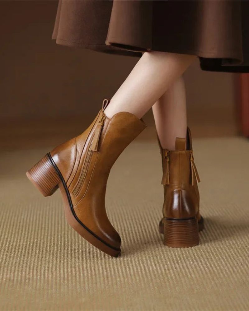 Valorine™ | Stivali Neri con Tacco Comodo, Eleganti e Senza Tempo