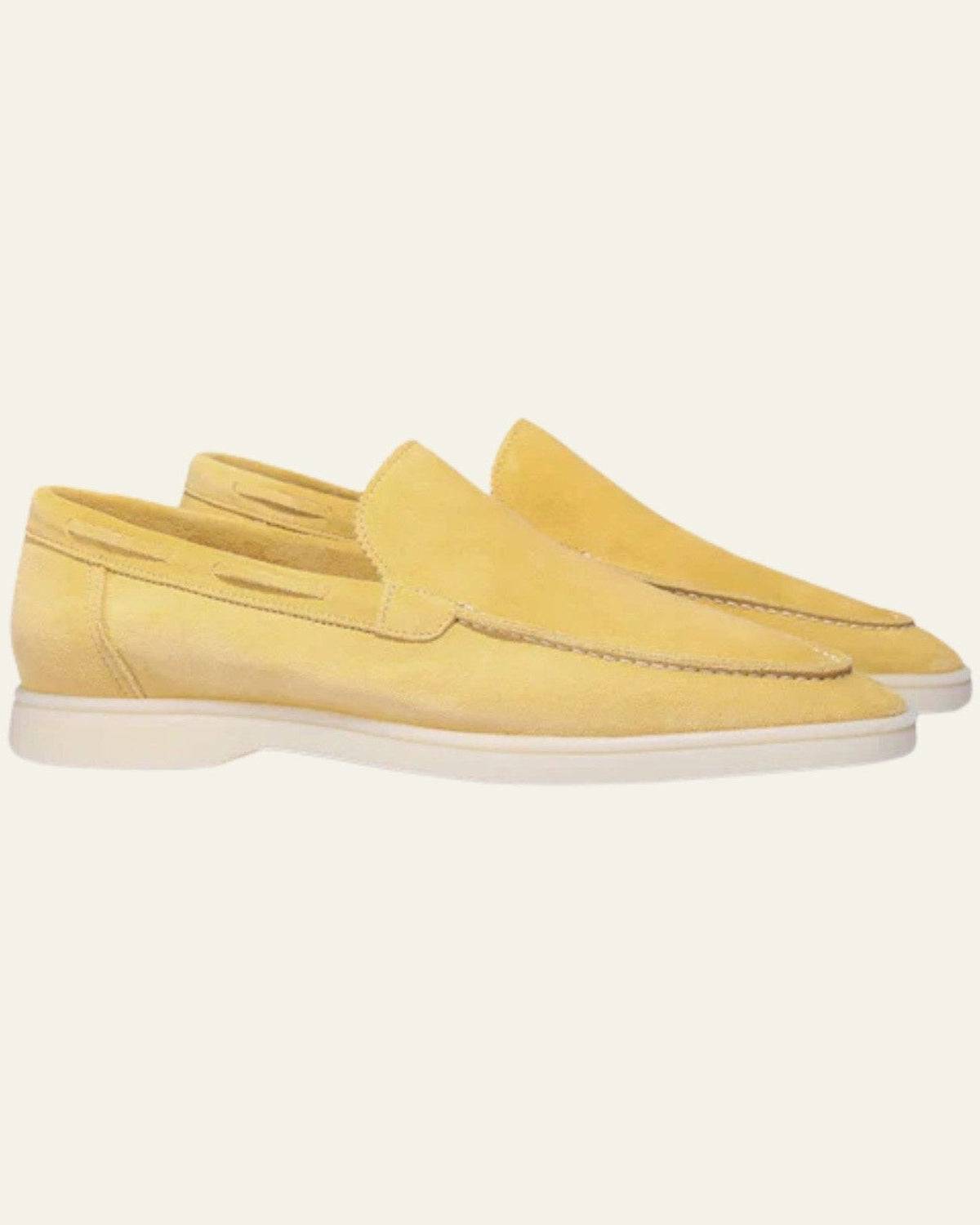 Mocassino Yacht Uomo in Camoscio Vegetale Giallo Chiaro Capri