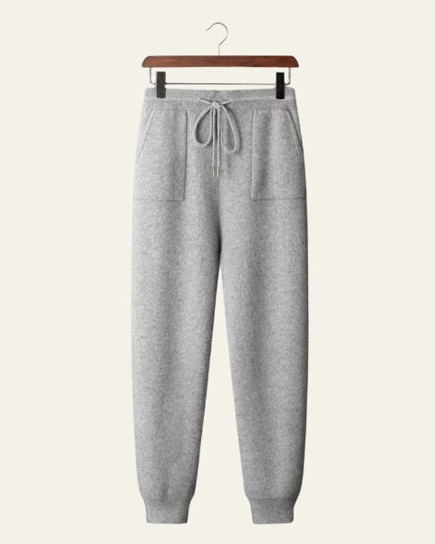 Pantaloni Jogger Uomo in Cashmere Morbidi Lusso Discreto Polsini