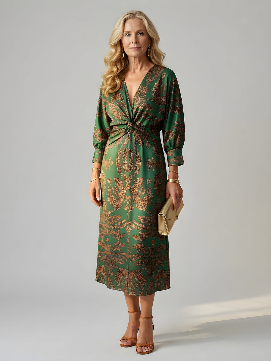 Alisson | Abito Midi Elegante a Portafoglio