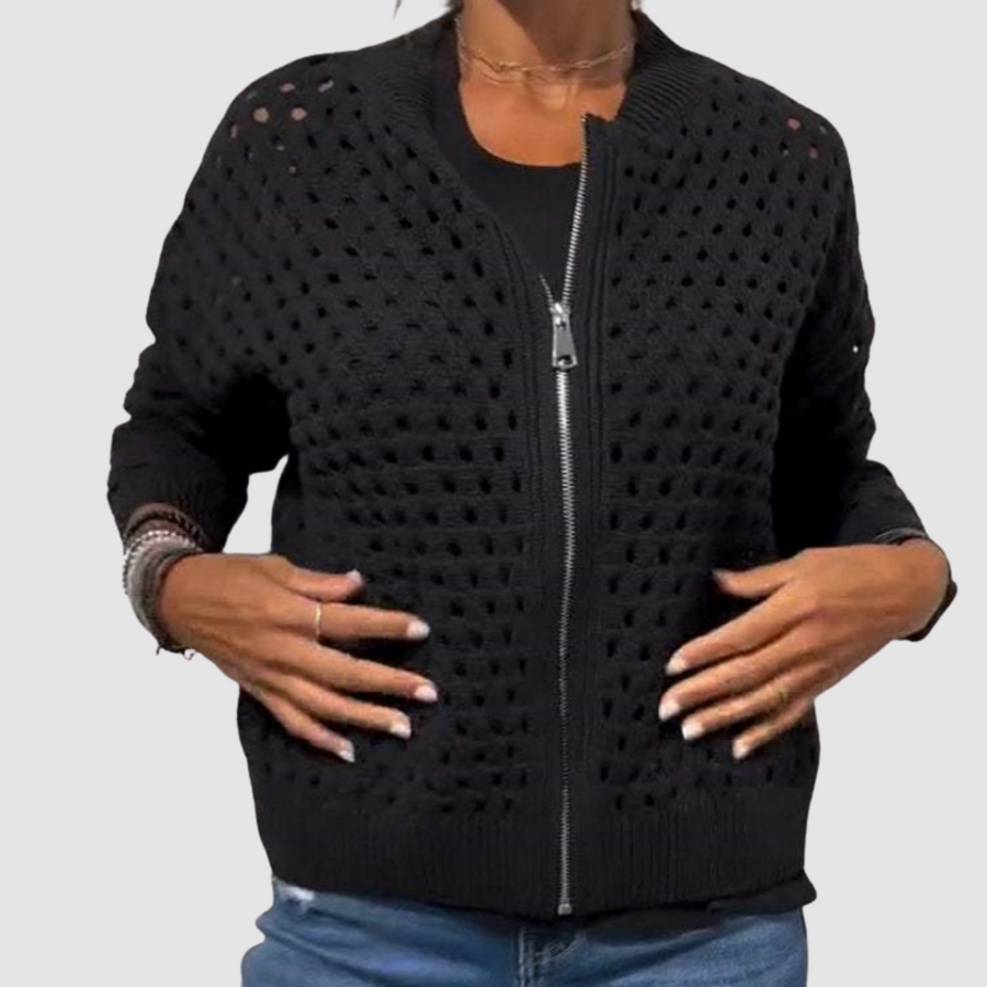 Elena | Giacca a maglia leggera con zip