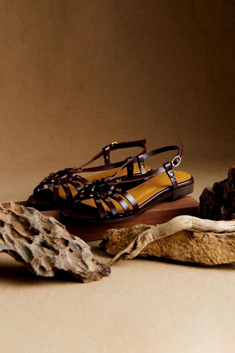 Daria | Sandali Artigianali con Borchie Metalliche