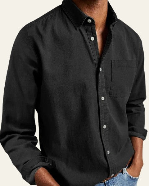 Camicia Uomo a Maniche Lunghe Trama Leggera Versatile