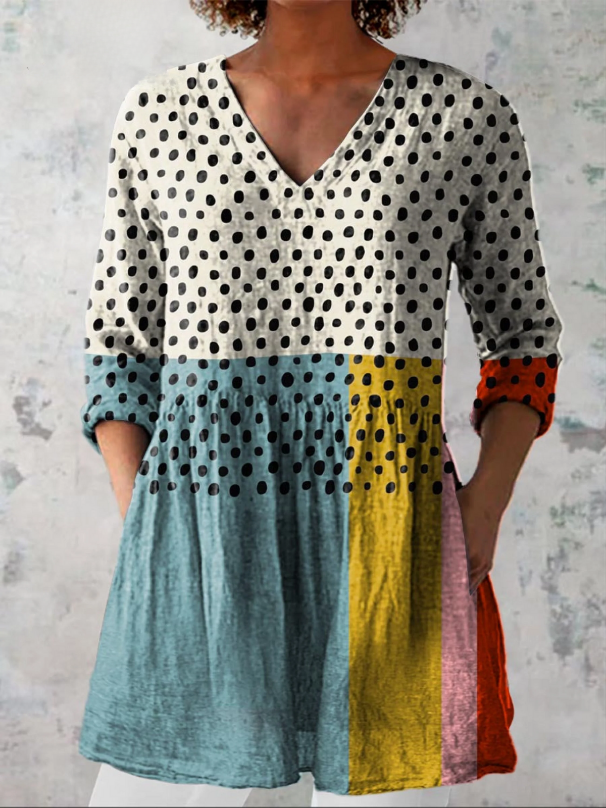 Elowen | Blusa lunga con scollo a V
