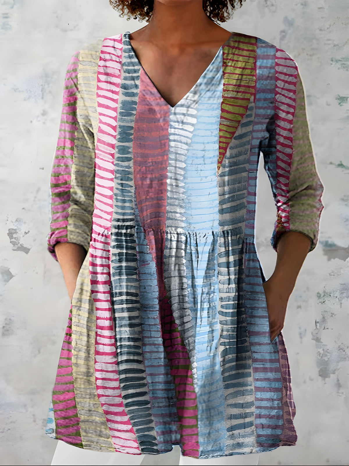 Willow| Blusa Lunga con Scollatura a V