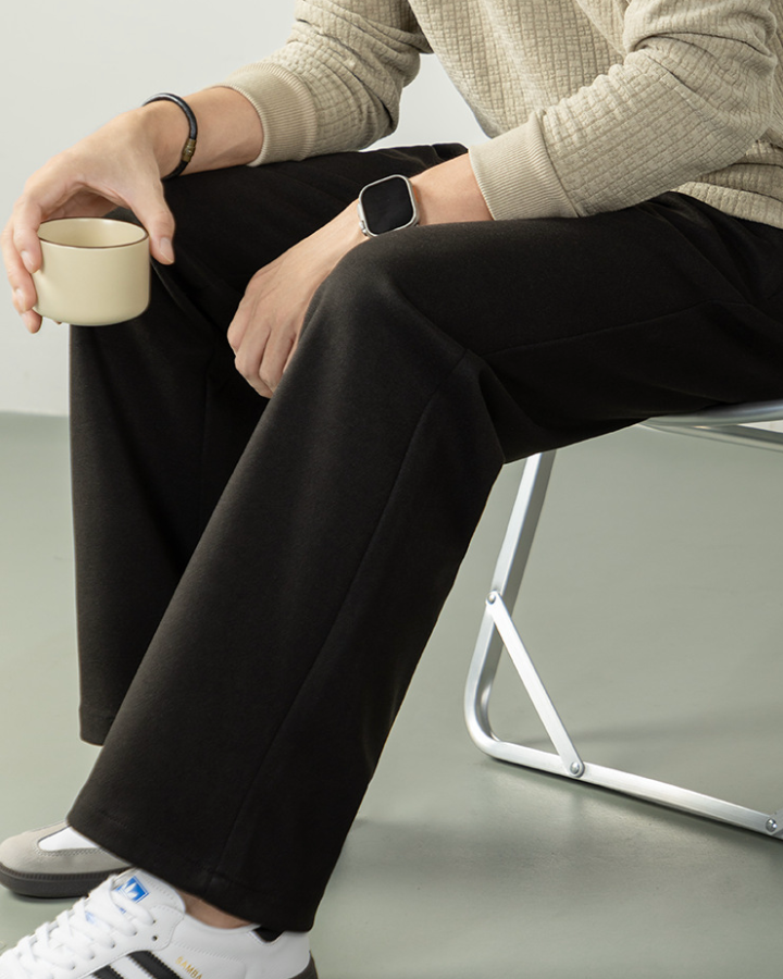 Pantaloni Uomo in Lana Gamba Dritta Caldi Senza Tempo