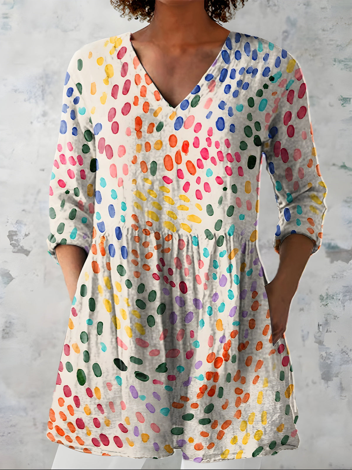 Everlee | Blusa Lunga con Scollatura a V