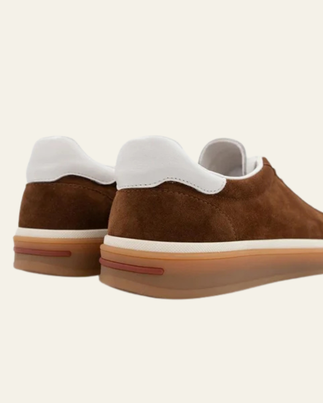 Sneaker Basse Uomo in Camoscio Raffinatezza Contemporanea Riviera