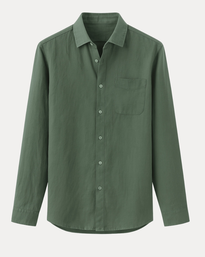 Camicia Uomo Maniche Lunghe Leggera Traspirante Comoda