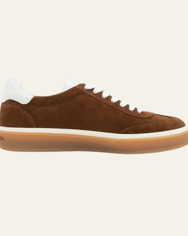 Sneaker Basse Uomo in Camoscio Raffinatezza Contemporanea Riviera
