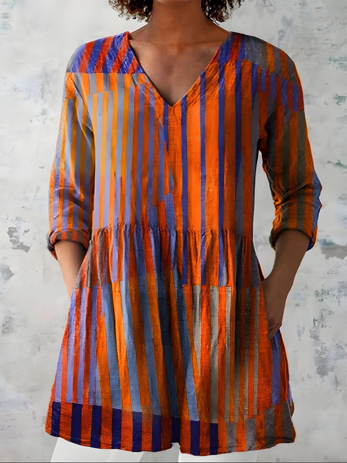 Amaia | Blusa Lunga con Scollatura a V