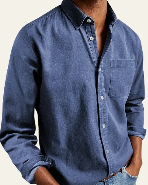 Camicia Uomo a Maniche Lunghe Trama Leggera Versatile