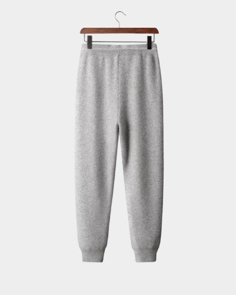 Pantaloni Jogger Uomo in Cashmere Morbidi Lusso Discreto Polsini
