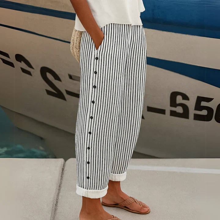 Alma™ Pantaloni con Bottoni a Strisce Seabreeze