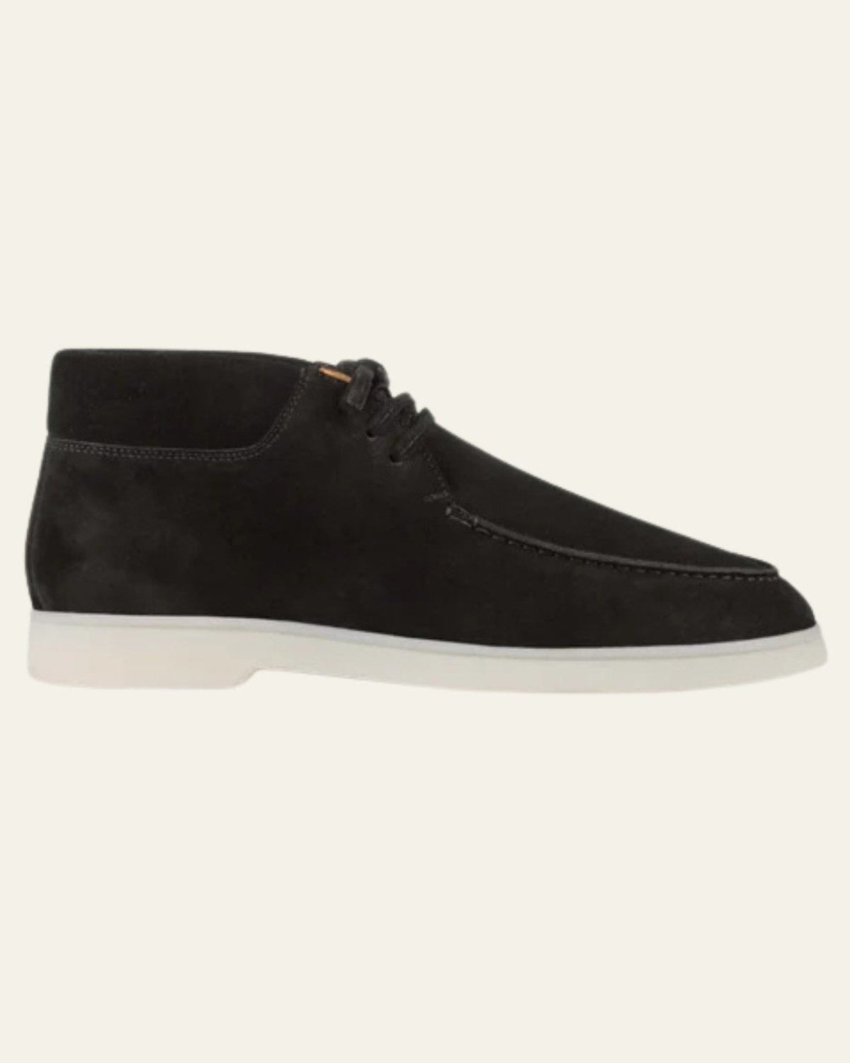 Stivaletto Desert Uomo in Camoscio Nero Eleganza Nordica Pulita