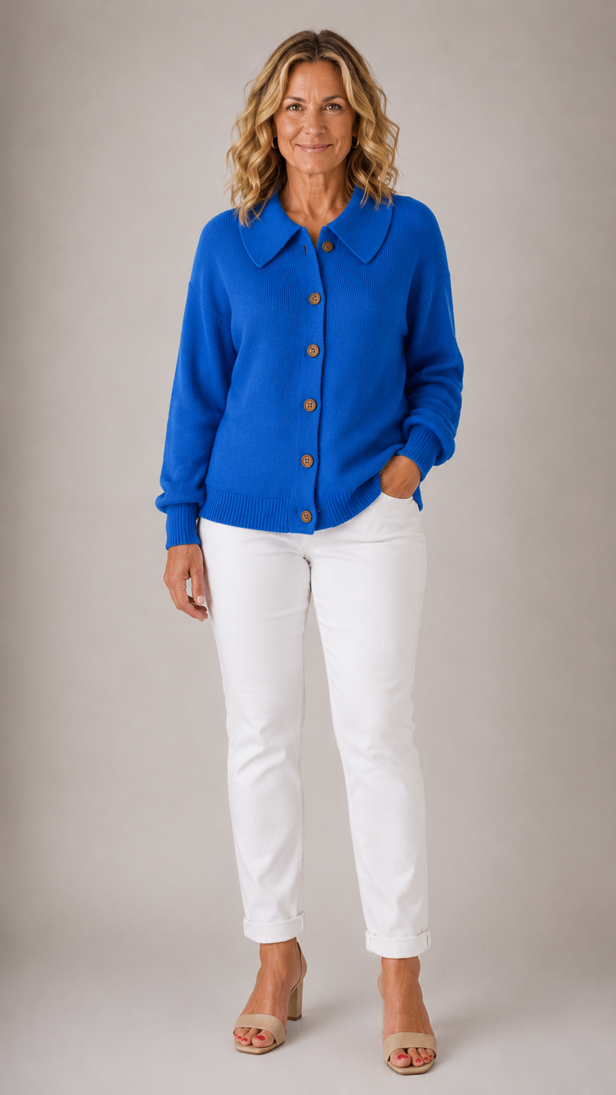 Amara™ | Cardigan in Maglia Classico con Collo