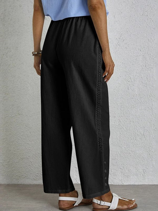 Shania - Pantaloni Relaxed con Bottoni