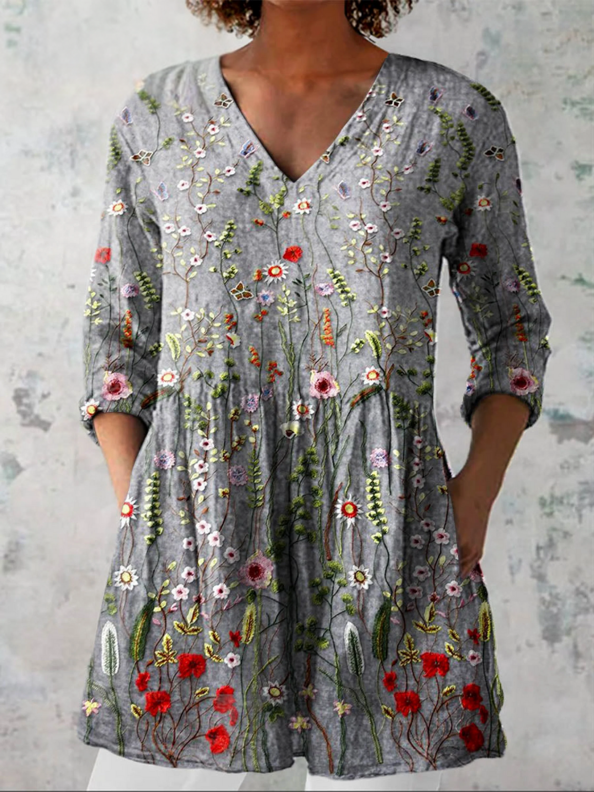 Lana | Blusa lunga a V