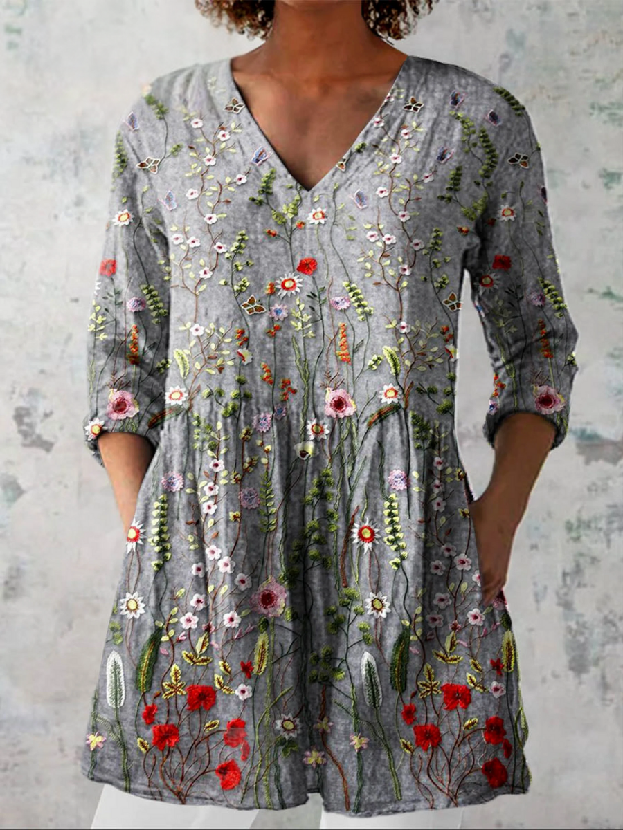 Lana | Blusa lunga a V