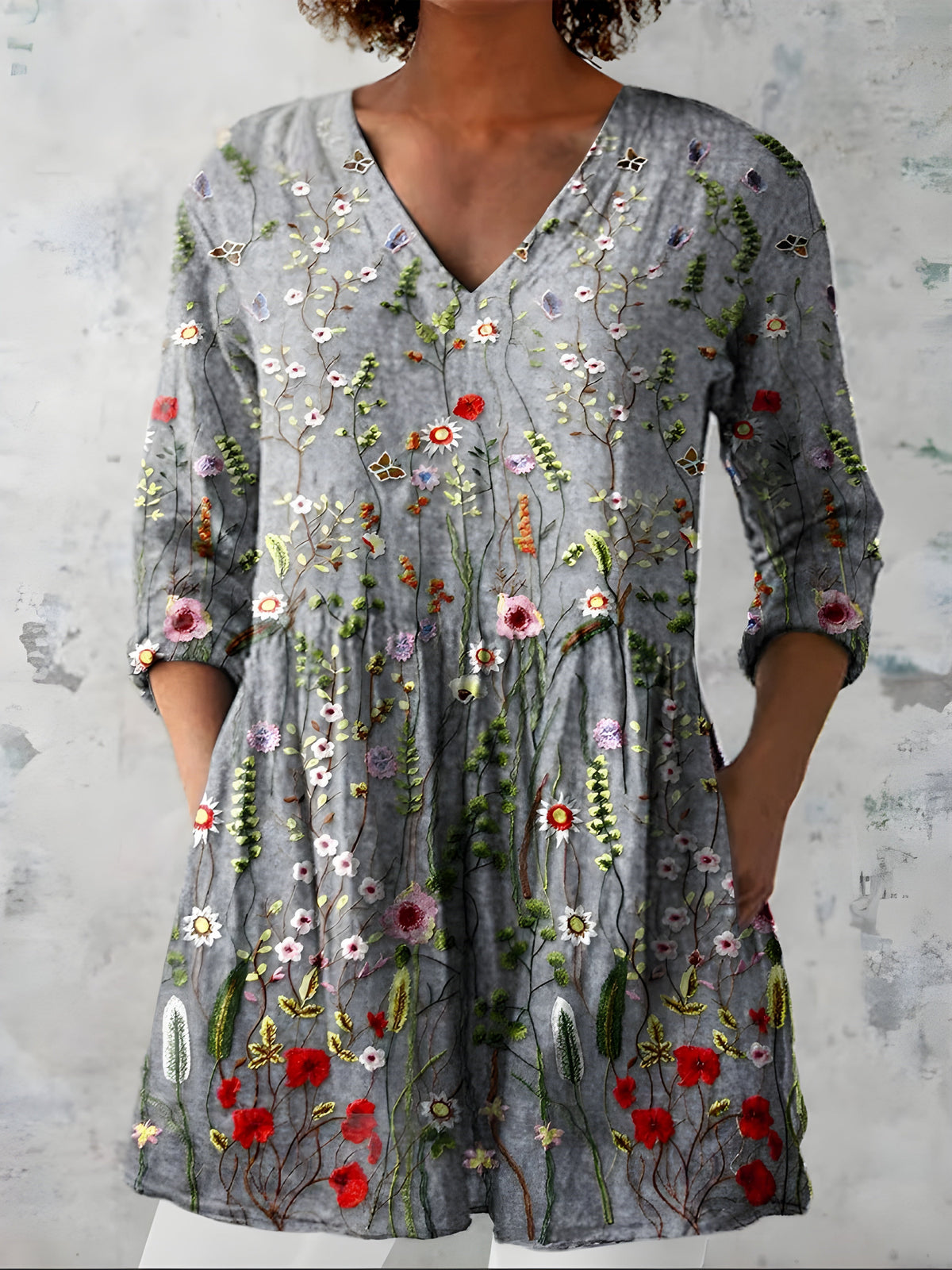 Willow| Blusa Lunga con Scollatura a V