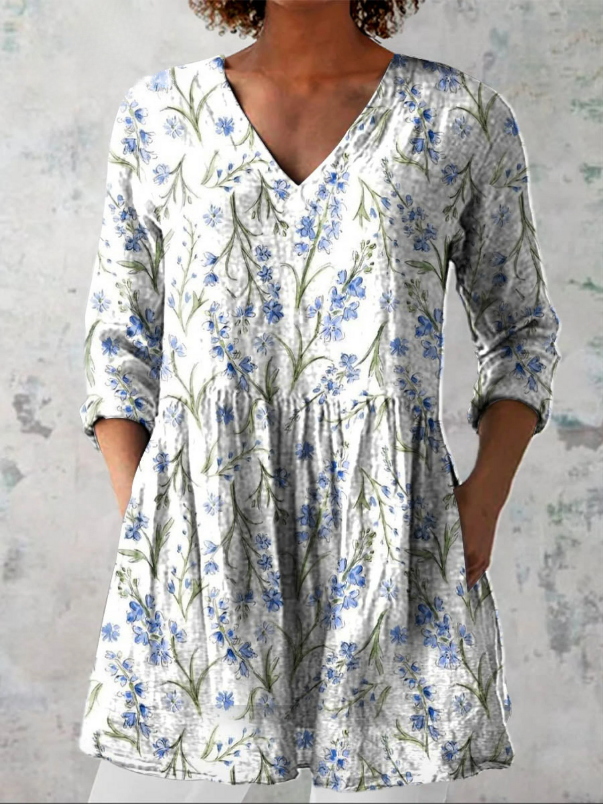 Kara | Blusa lunga con scollo a V