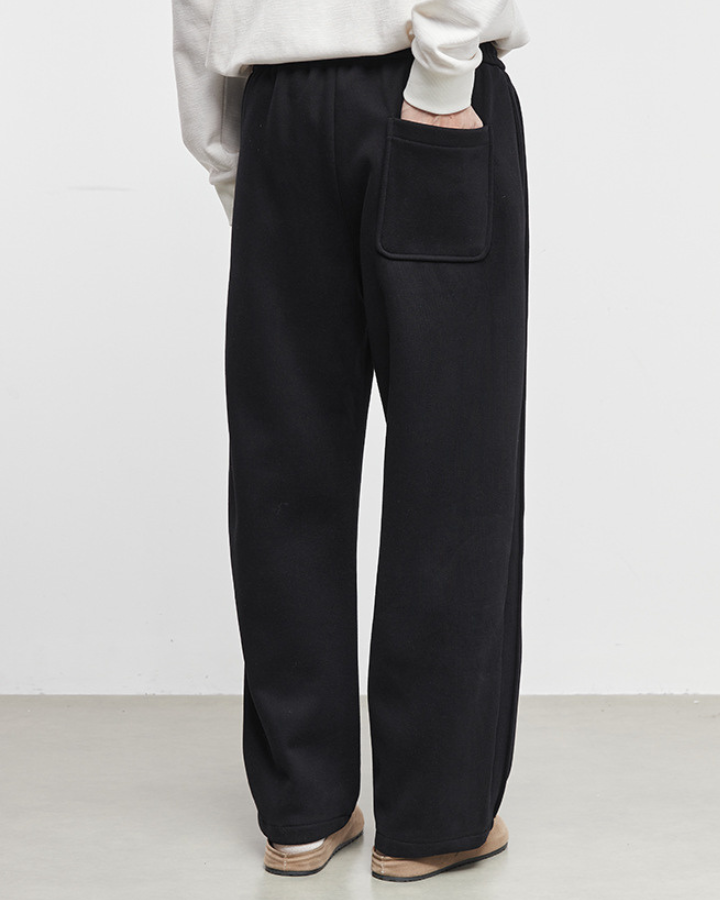 Pantaloni Uomo in Felpa di Cotone Neri Morbidi Comodi