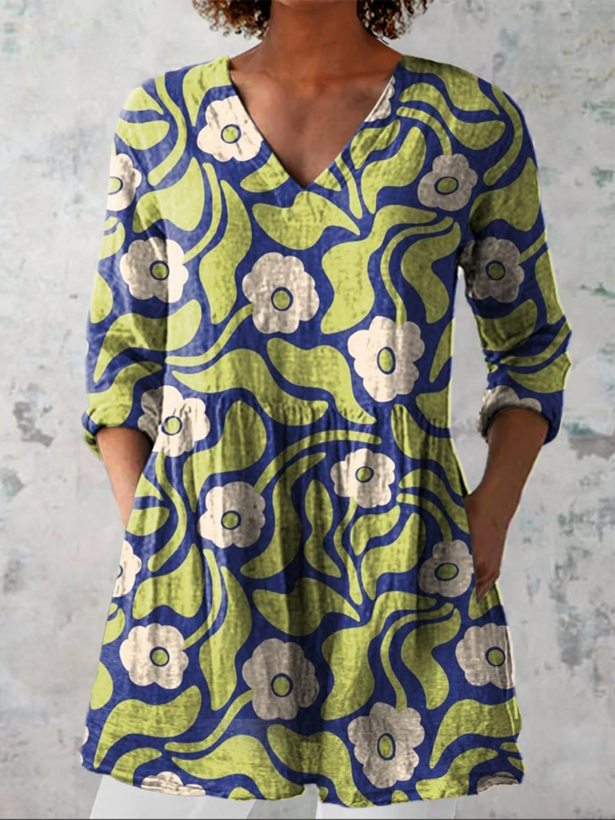 Galina | Blusa lunga con scollo a V