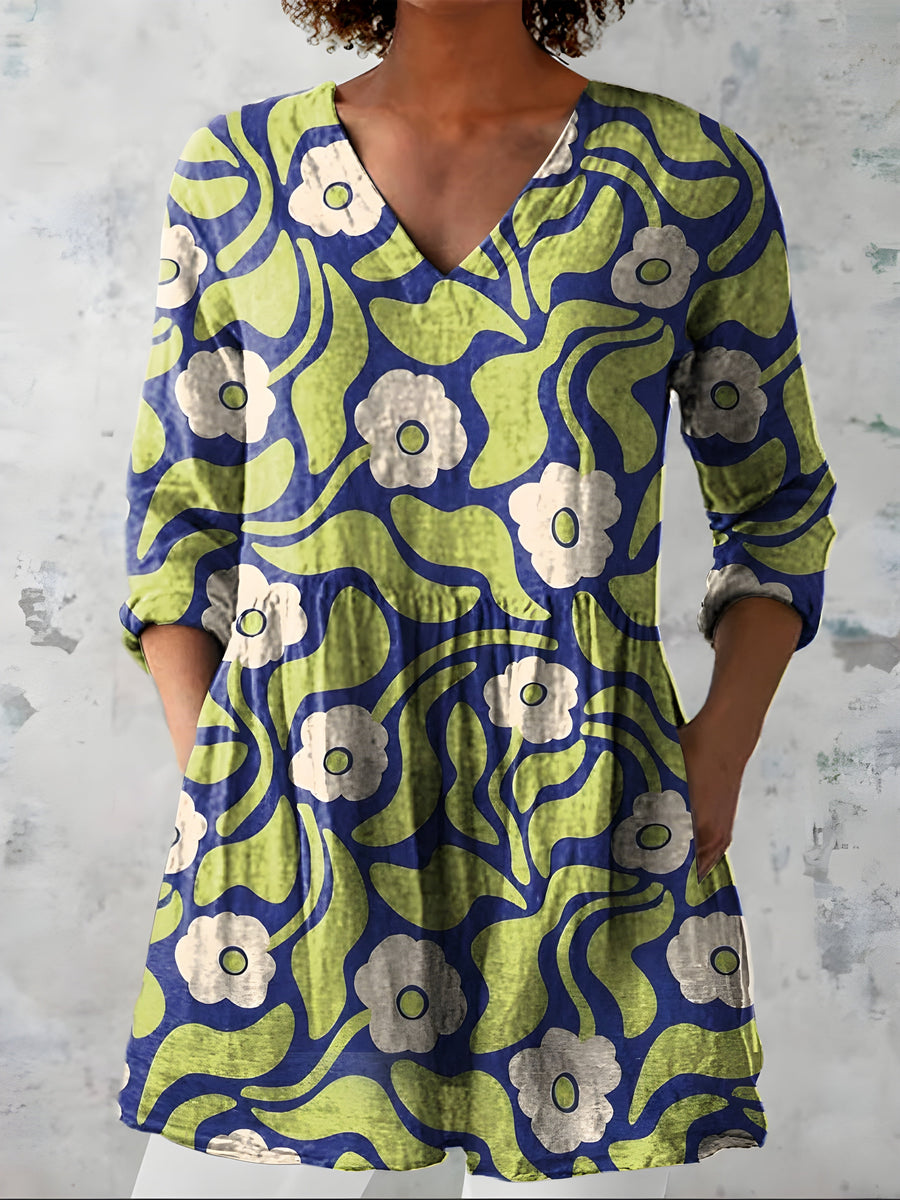 Stephanie | Blusa Lunga con Scollatura a V