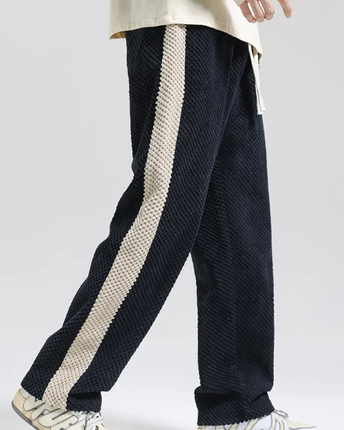 Pantaloni Jogger Uomo Velluto a Coste a Nido d'Ape Morbidi
