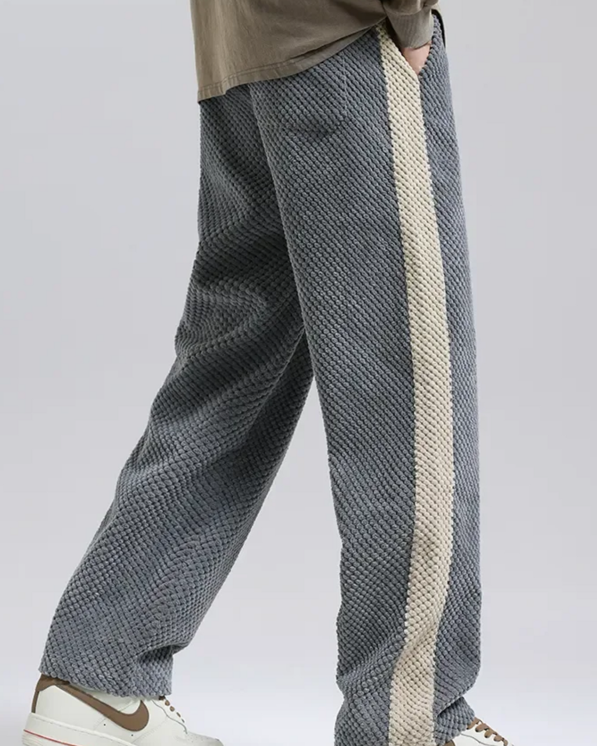 Jogger Uomo Velluto a Coste Waffle Comfort Urbano