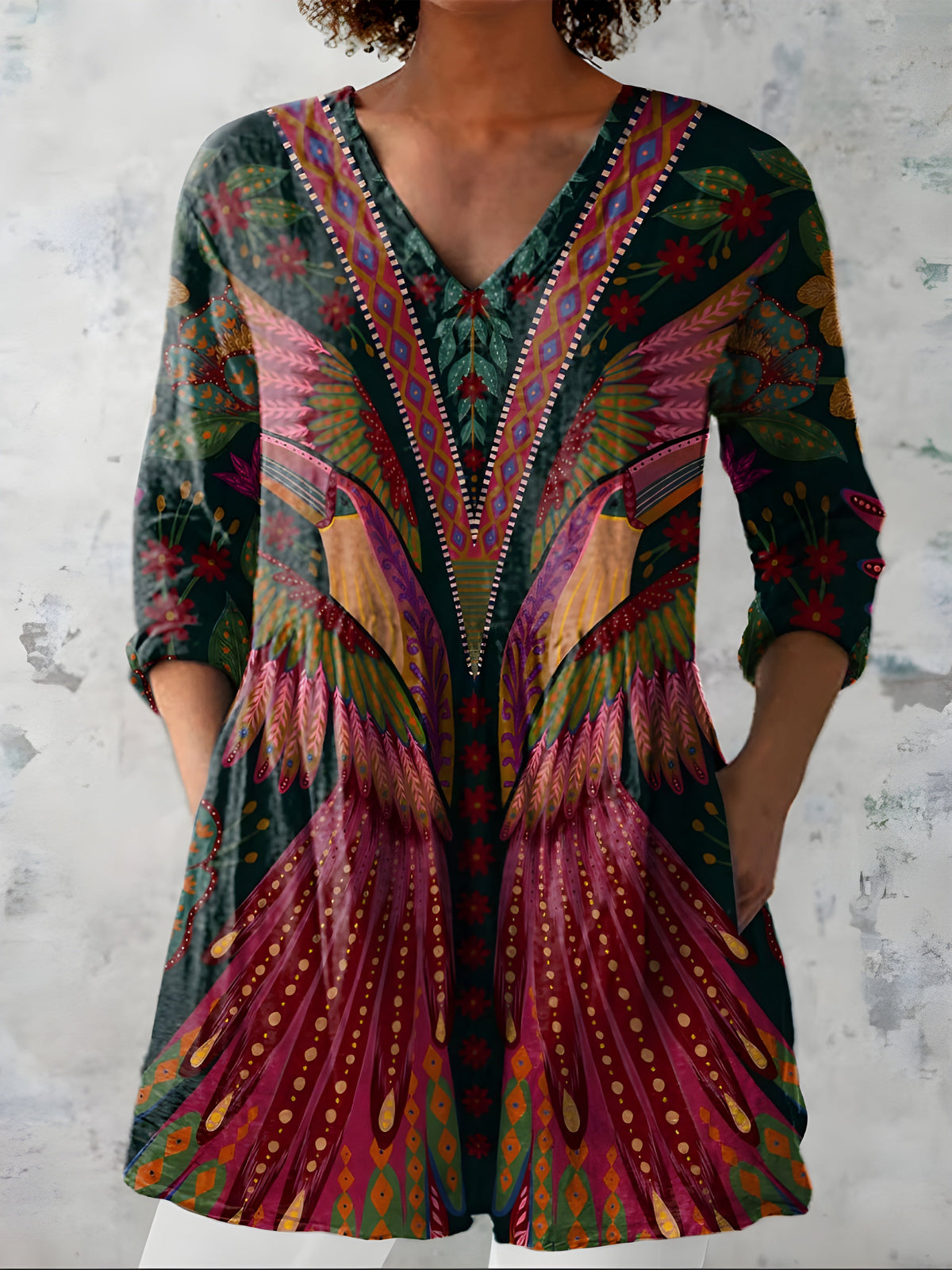 Jayla | Blusa Lunga con Scollatura a V