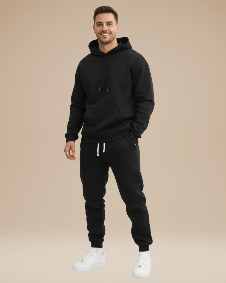 Completo Uomo Casual Felpa con Cappuccio e Jogger Sportivo