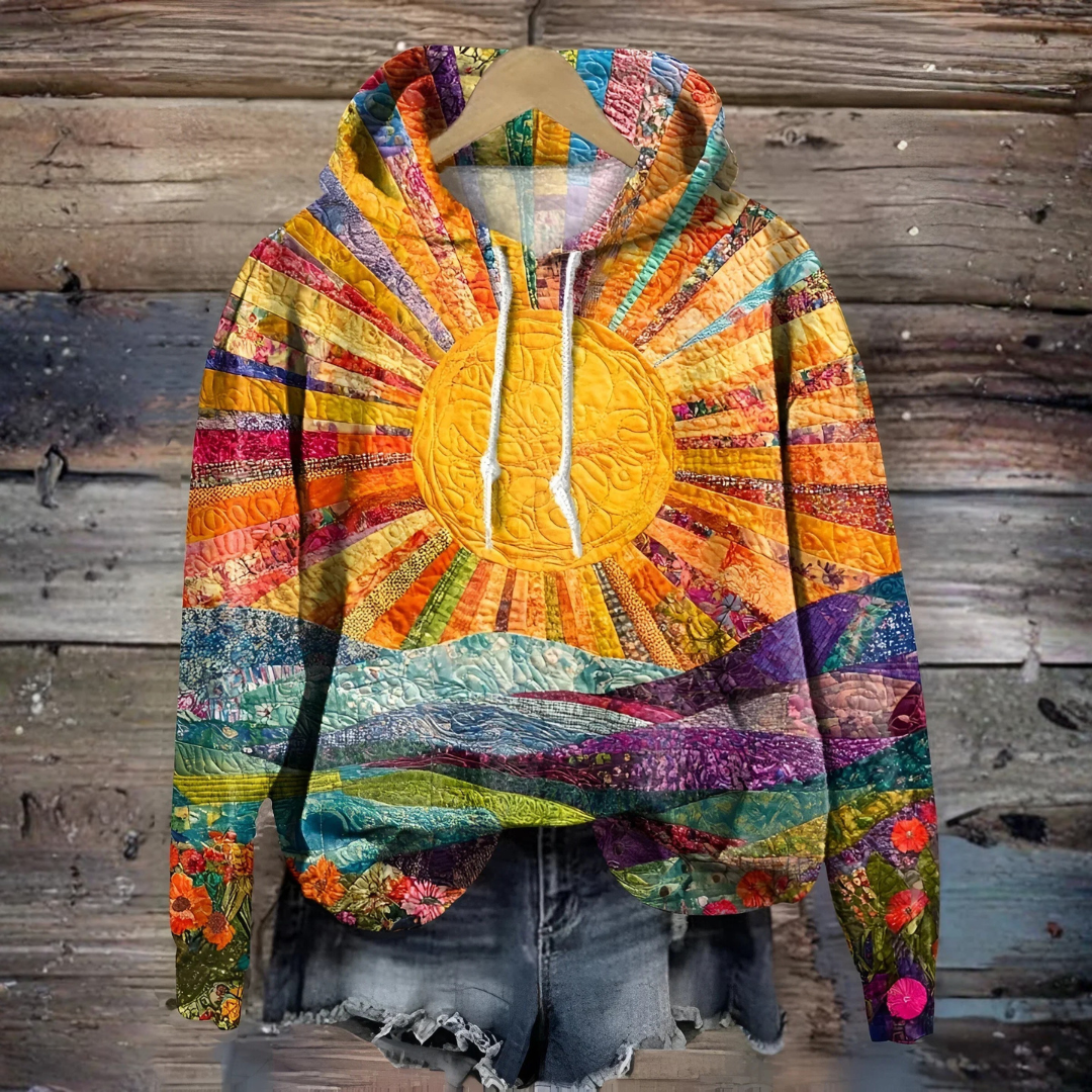 Olivia™ - Felpa con Cappuccio Colorful Sunrise