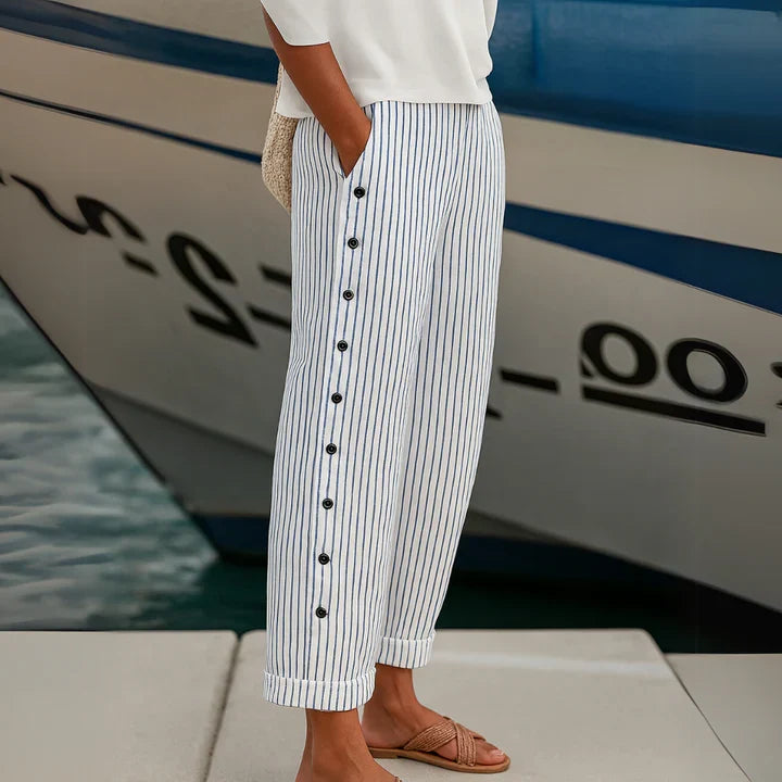 Alma™ Pantaloni con Bottoni a Strisce Seabreeze
