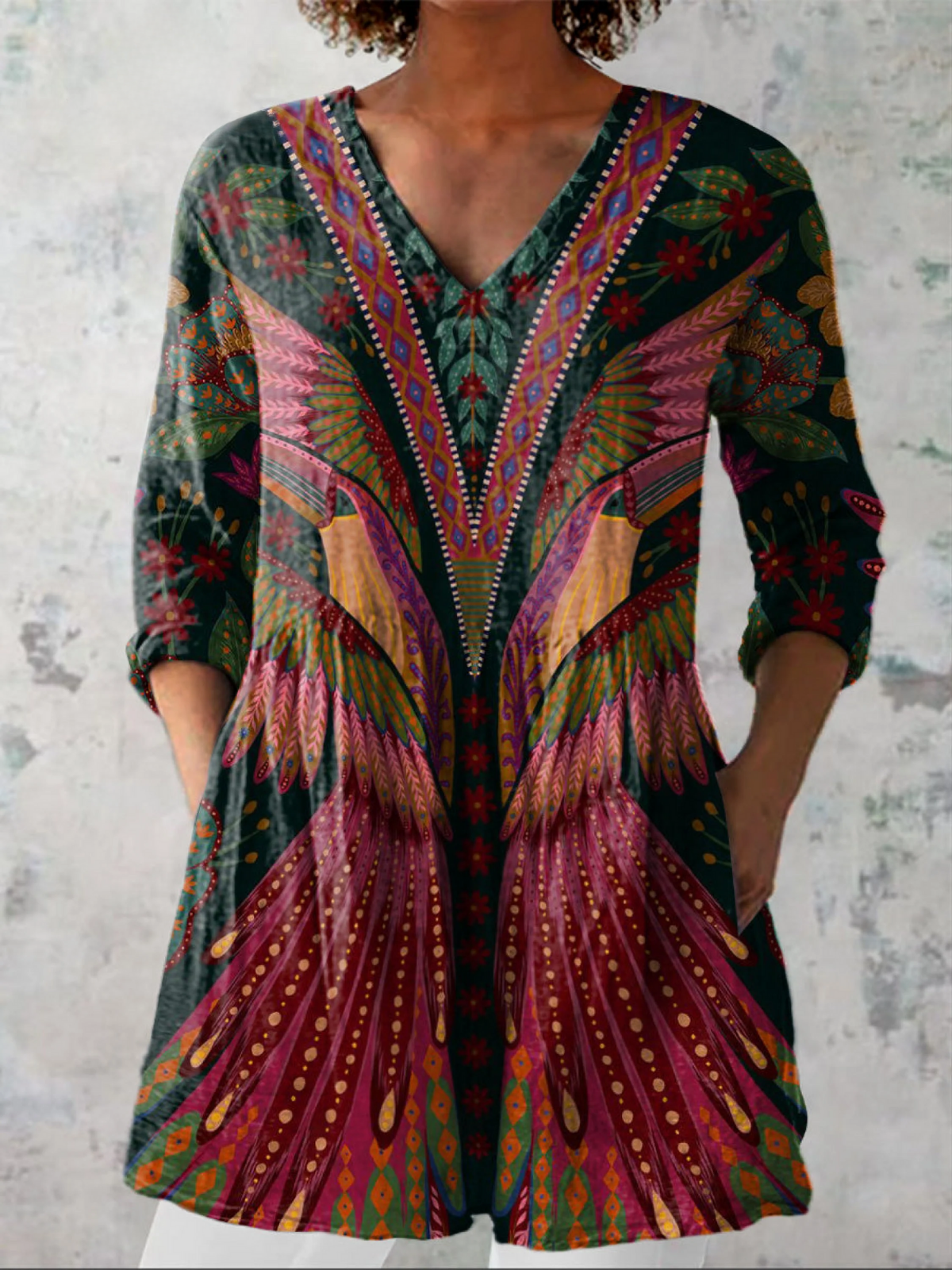 Adrianna | Blusa lunga a V