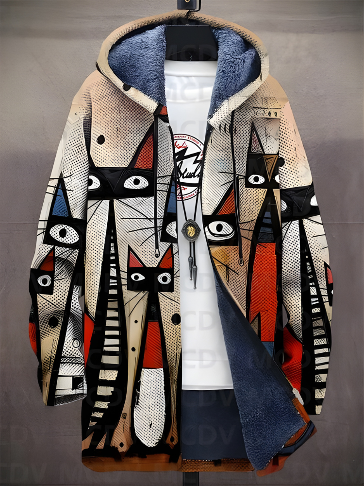 Asher™ - Felpa con zip ispirata all'arte di lusso