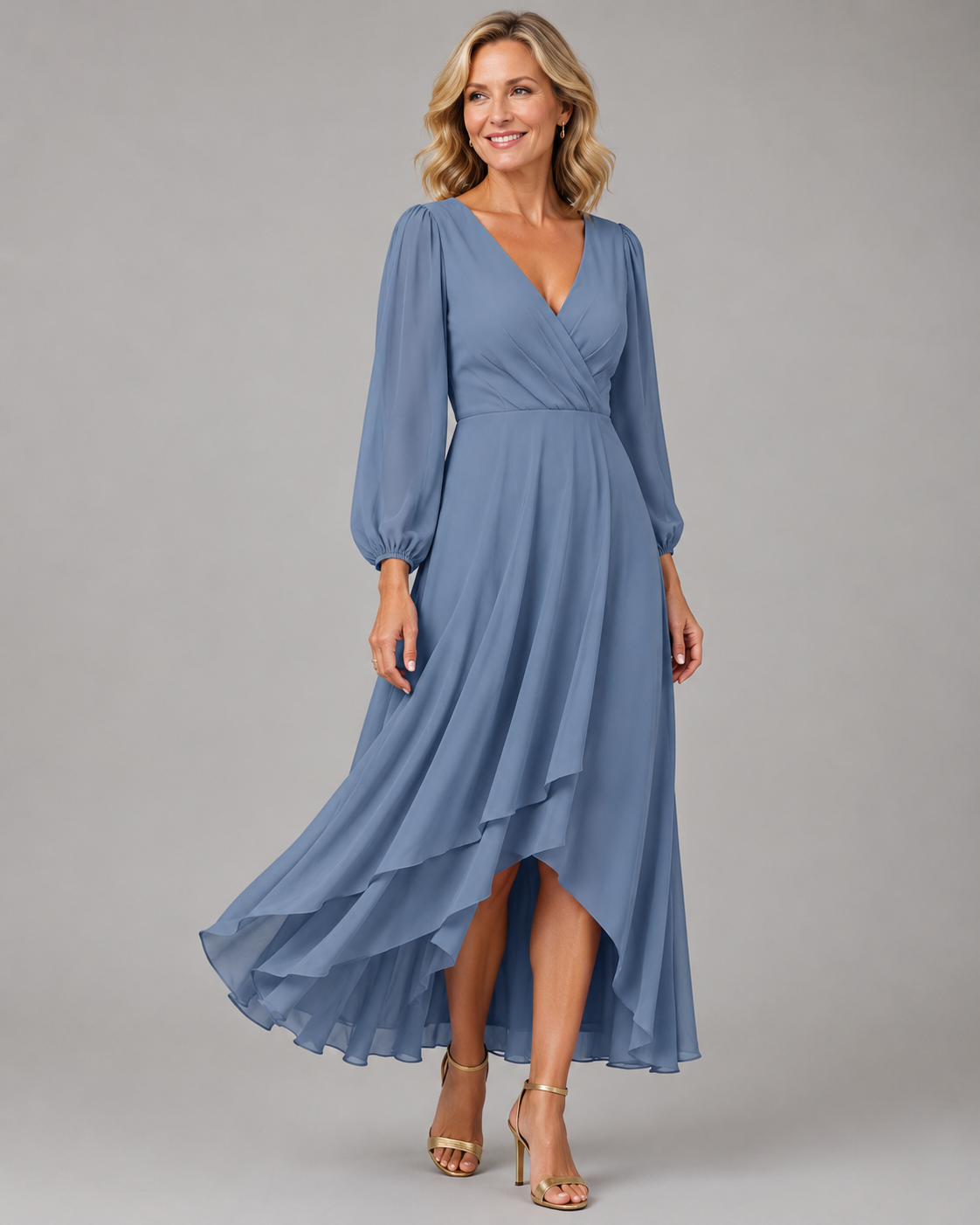 Lottie | Elegante Abito Maxi con Scollatura a V