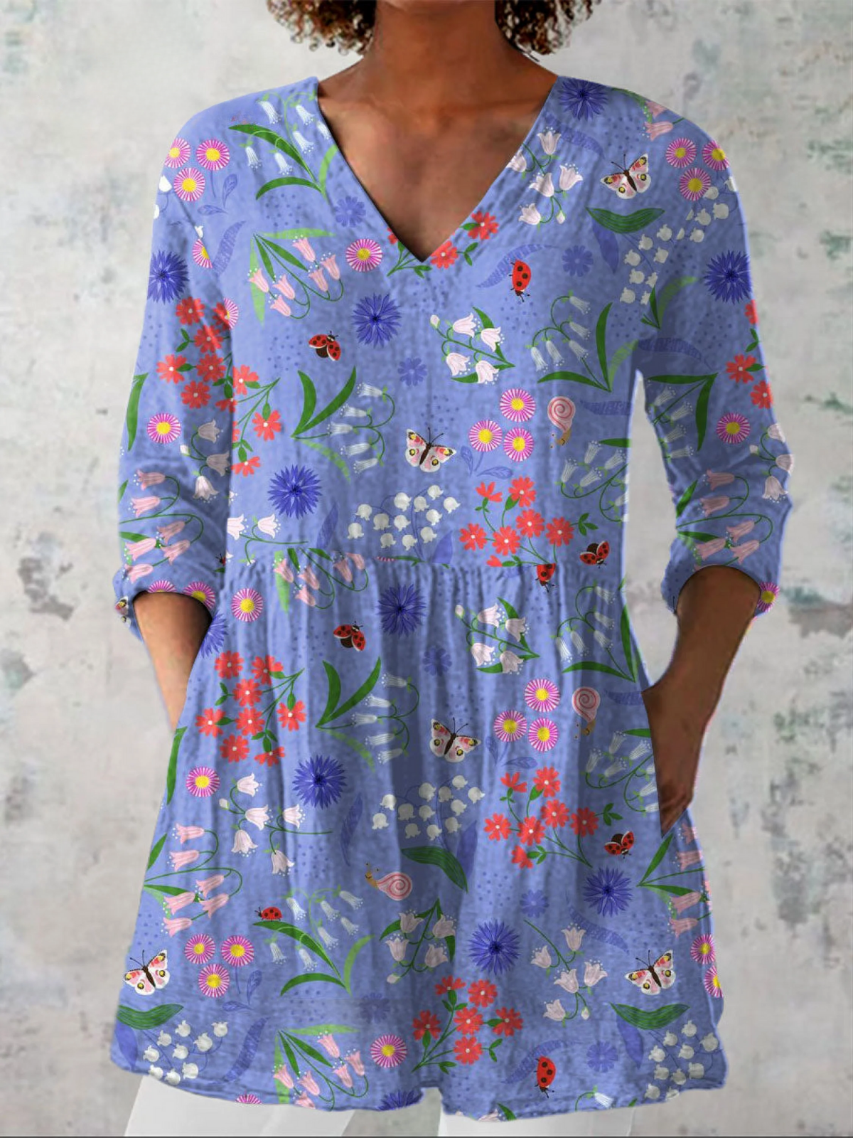 Aileen | Blusa lunga con scollo a V