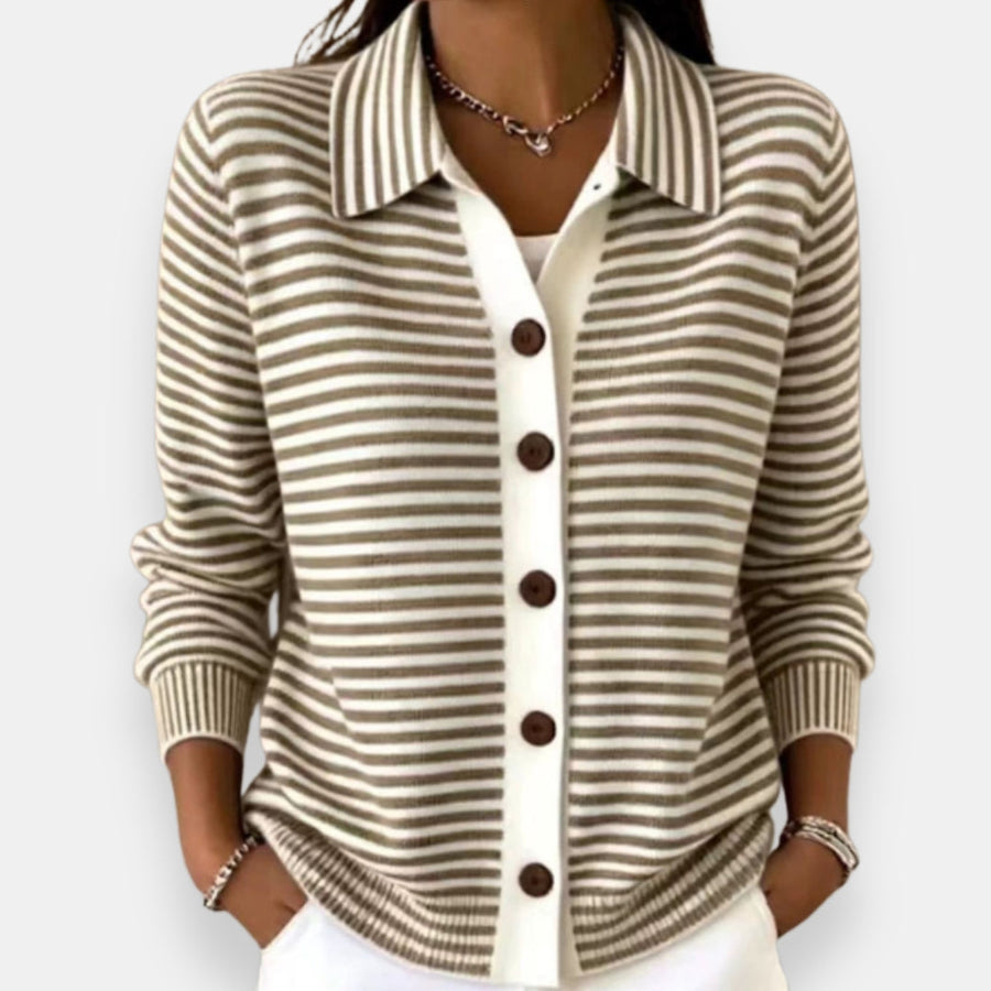 Cardigan Nola™ a Strisce con Bottoni