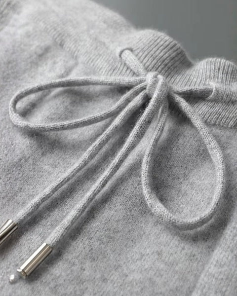 Pantaloni Jogger Uomo in Cashmere Morbidi Lusso Discreto Polsini