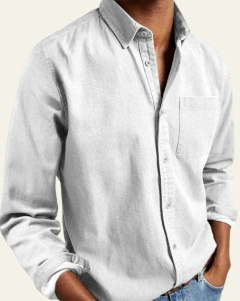 Camicia Uomo a Maniche Lunghe Trama Leggera Versatile